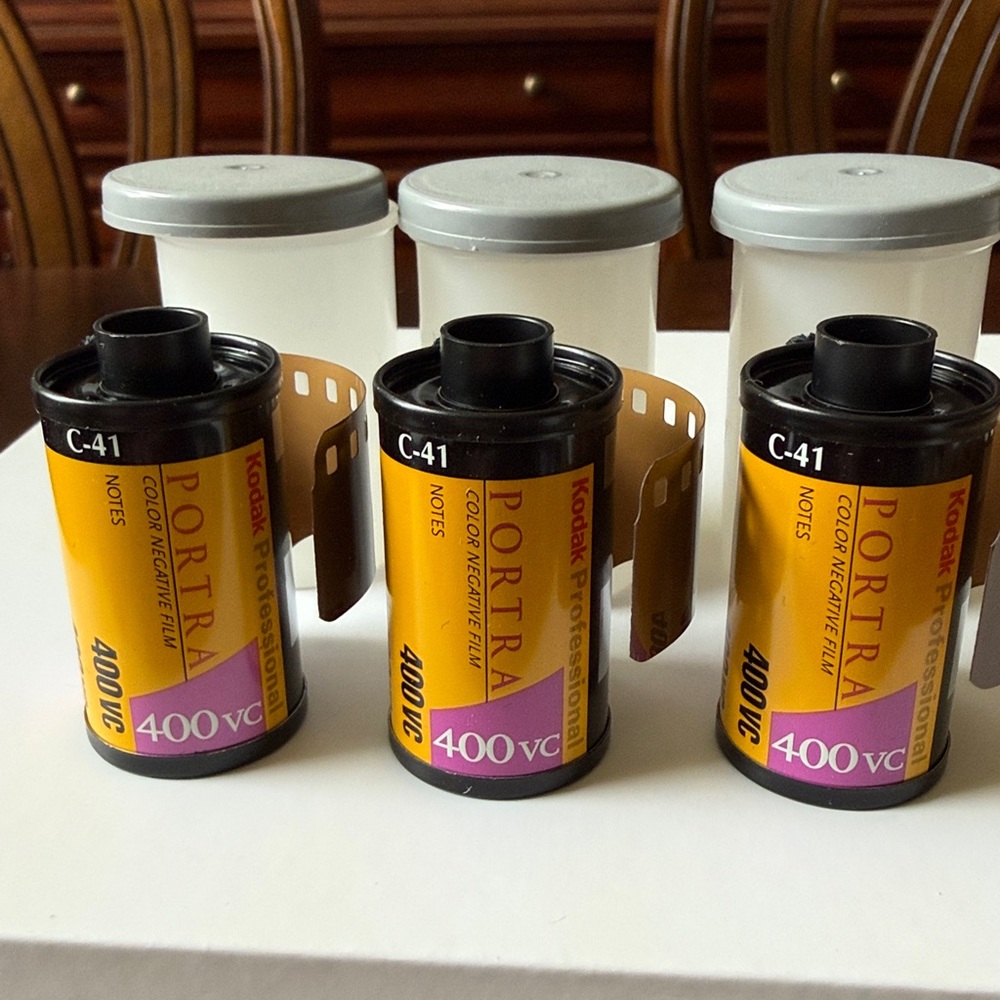 Kodak Portra 400 VC 135/36 35mm Color Film Rolls expired date lot of 3
